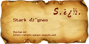 Stark Ágnes névjegykártya