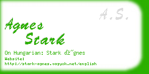 agnes stark business card